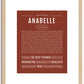 Anabelle | Name Art Print