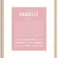 Anabelle | Name Art Print