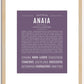 Anaia | Name Art Print