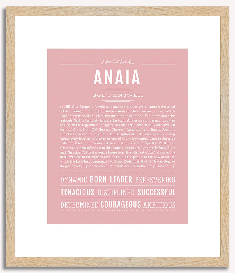 Anaia | Name Art Print