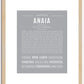 Anaia | Name Art Print