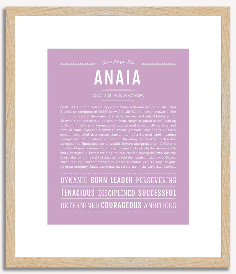 Anaia | Name Art Print