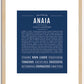 Anaia | Name Art Print