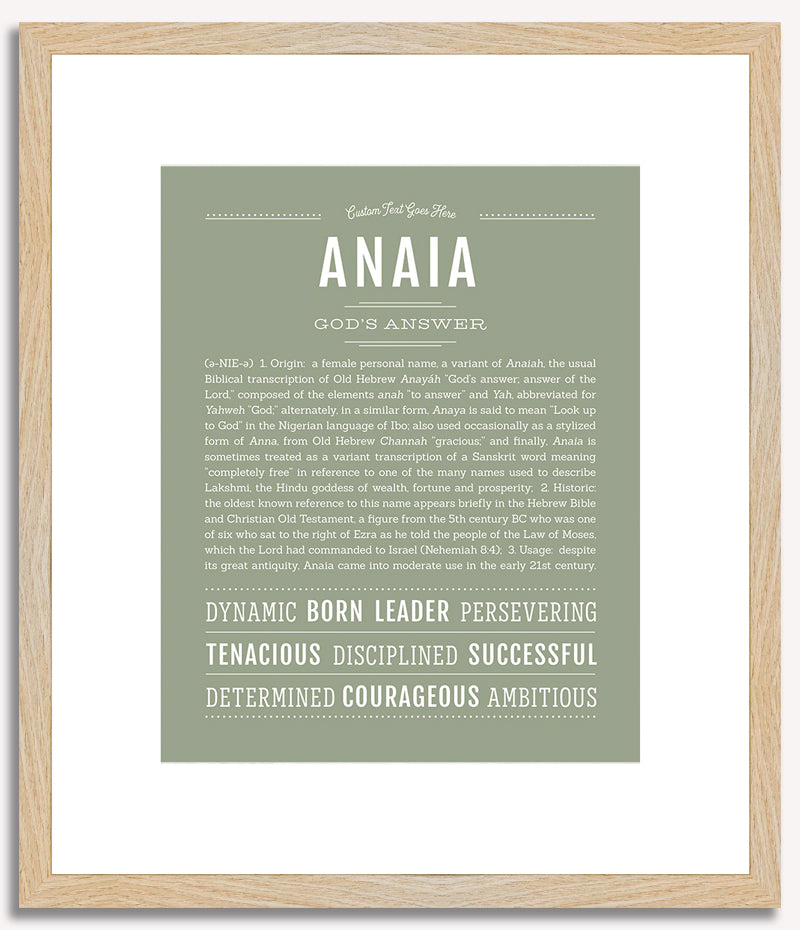 Anaia | Name Art Print