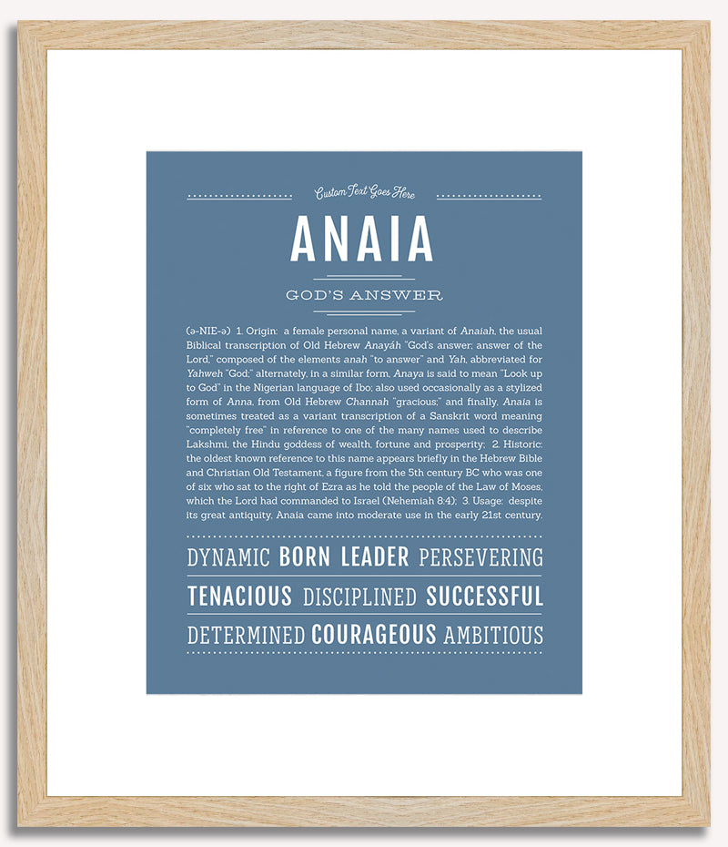 Anaia | Name Art Print