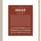 Anaiah | Name Art Print