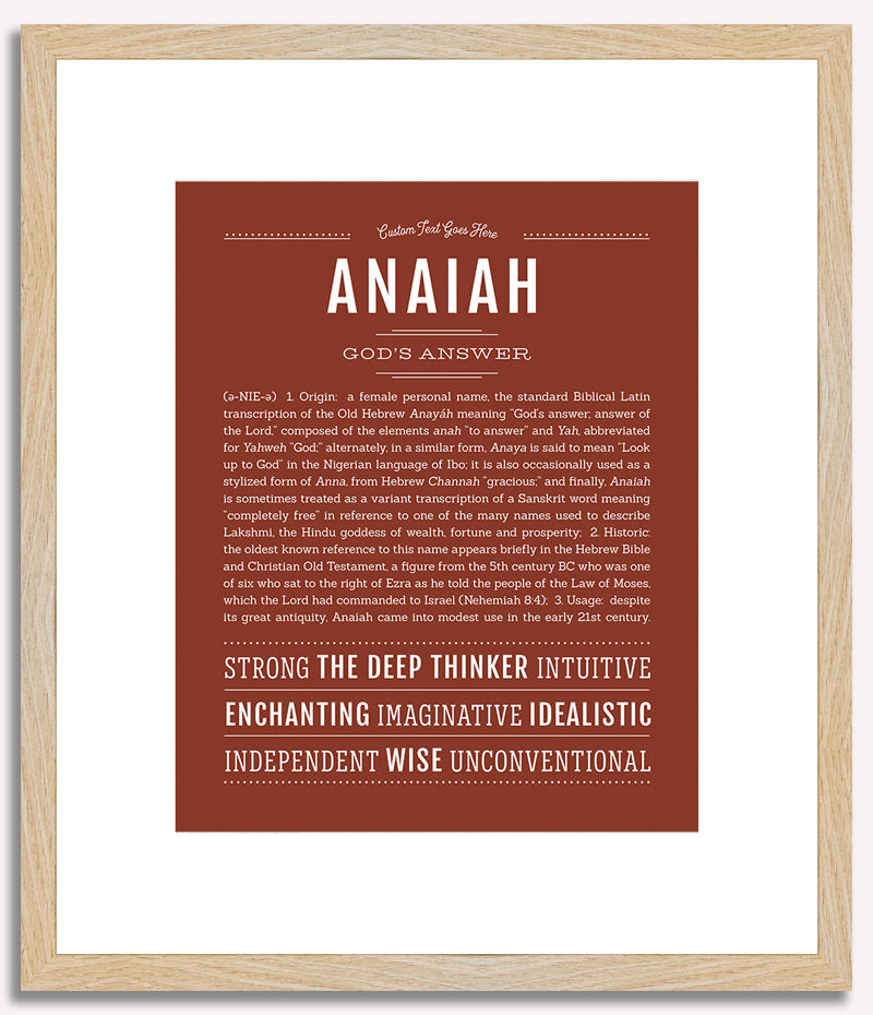 Anaiah | Name Art Print