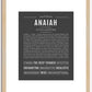 Anaiah | Name Art Print