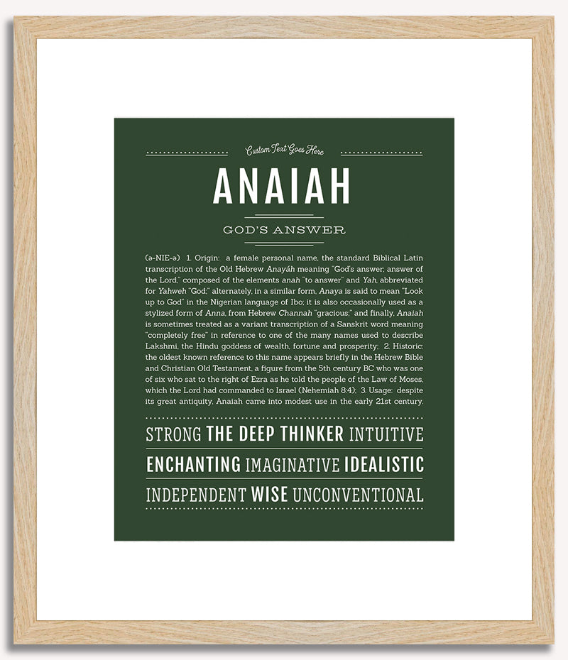 Anaiah | Name Art Print