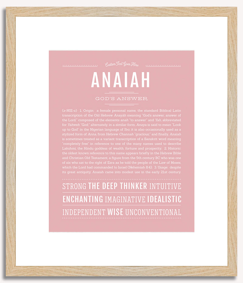 Anaiah | Name Art Print