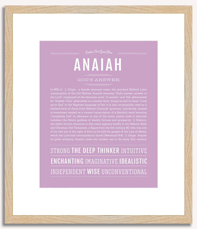 Anaiah | Name Art Print