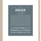 Anaiah | Name Art Print