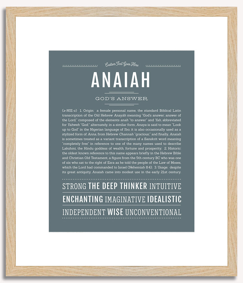 Anaiah | Name Art Print