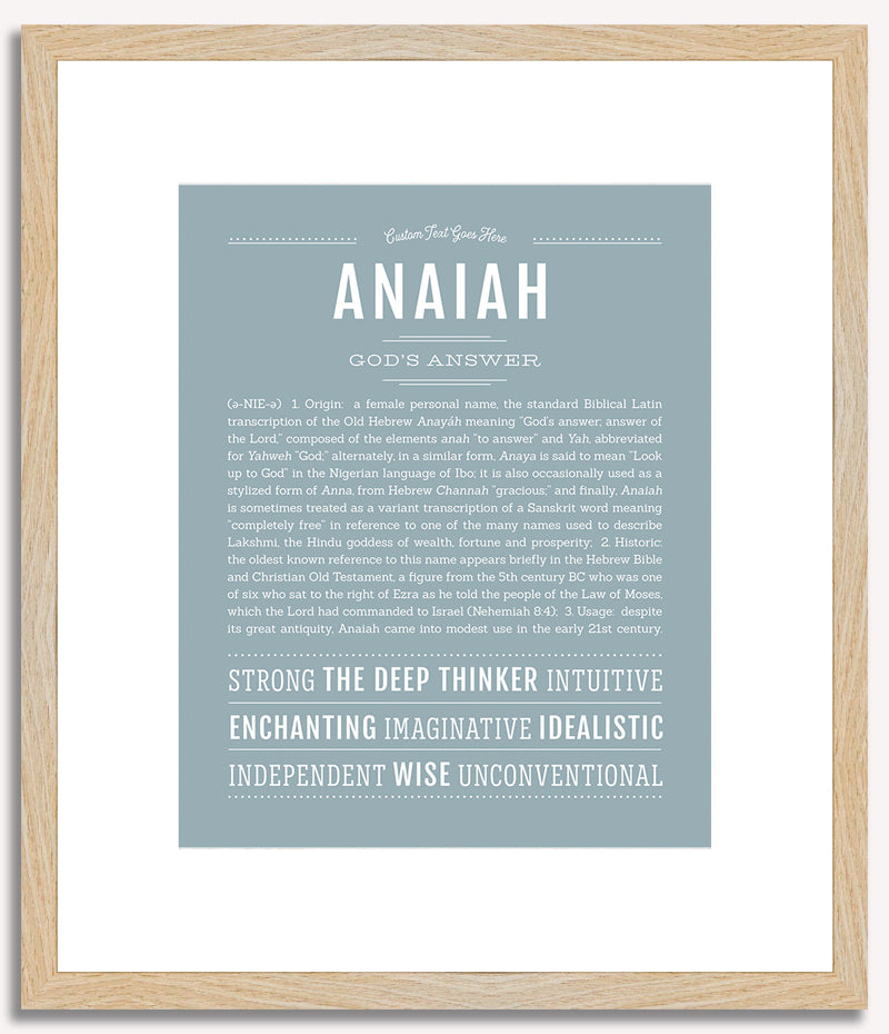 Anaiah | Name Art Print