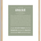 Anaiah | Name Art Print