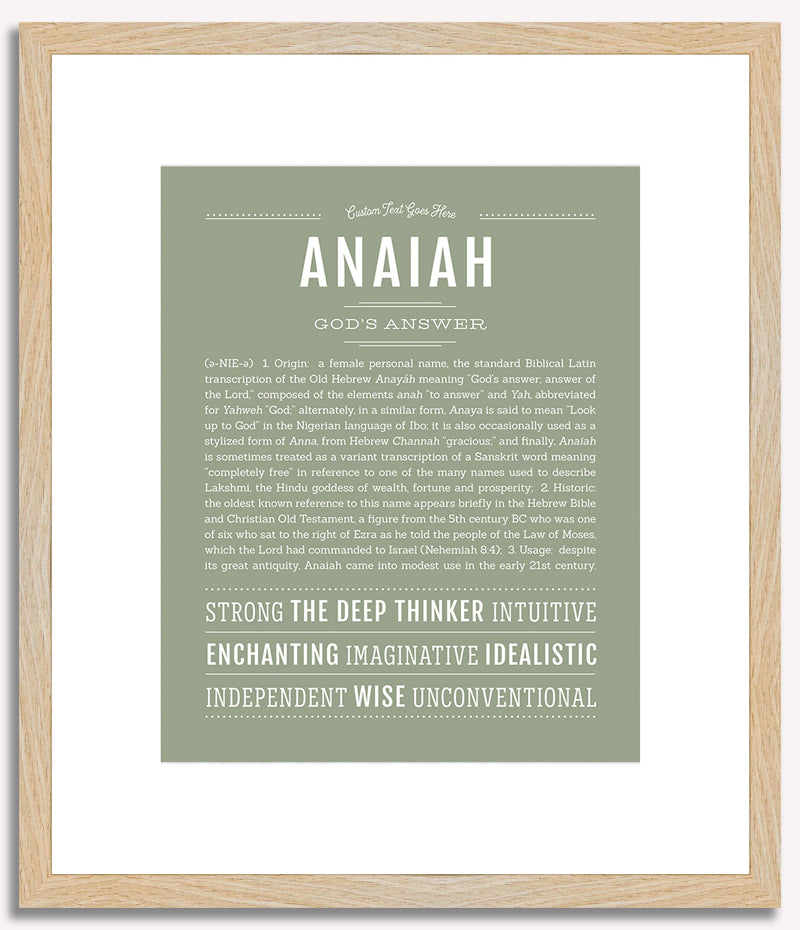 Anaiah | Name Art Print