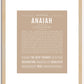 Anaiah | Name Art Print