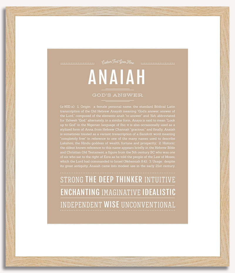 Anaiah | Name Art Print