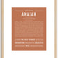 Anaiah | Name Art Print