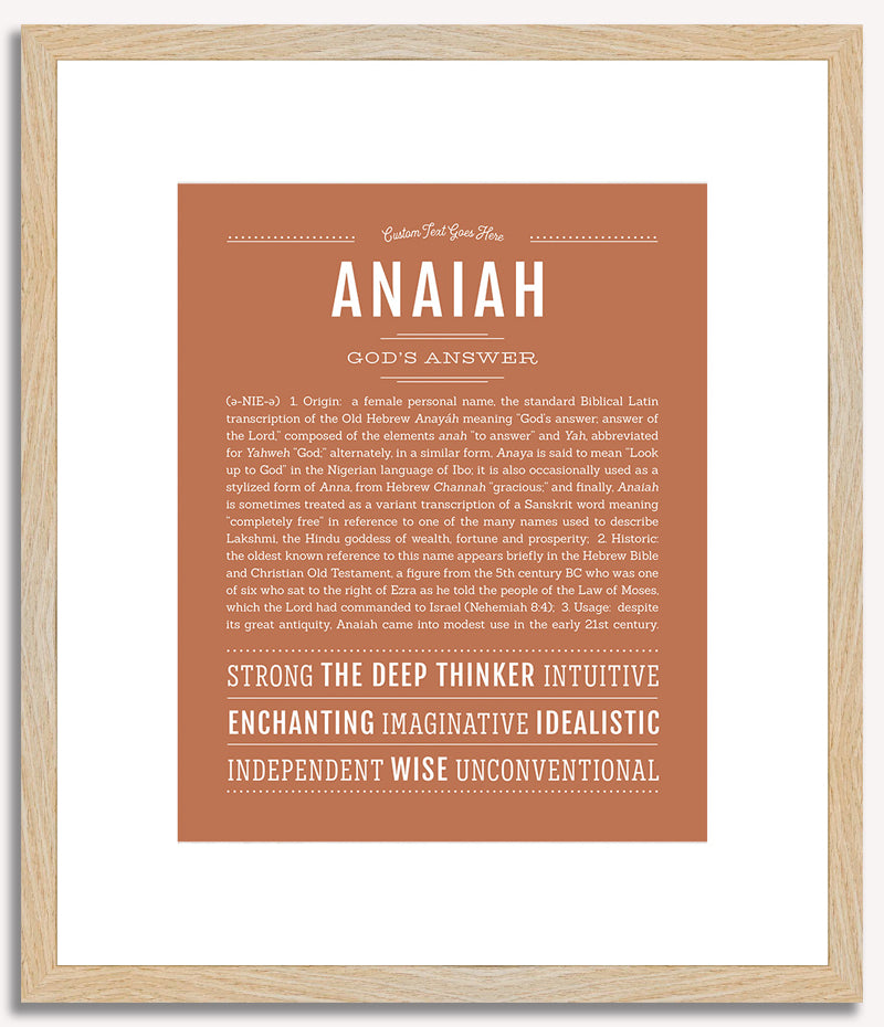 Anaiah | Name Art Print