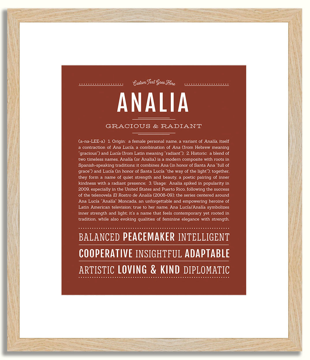 Analia | Name Art Print