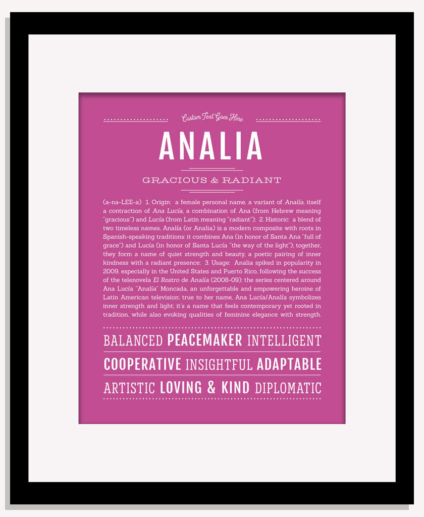 Frame Options | Dark Pink | Maple Frame, Matted