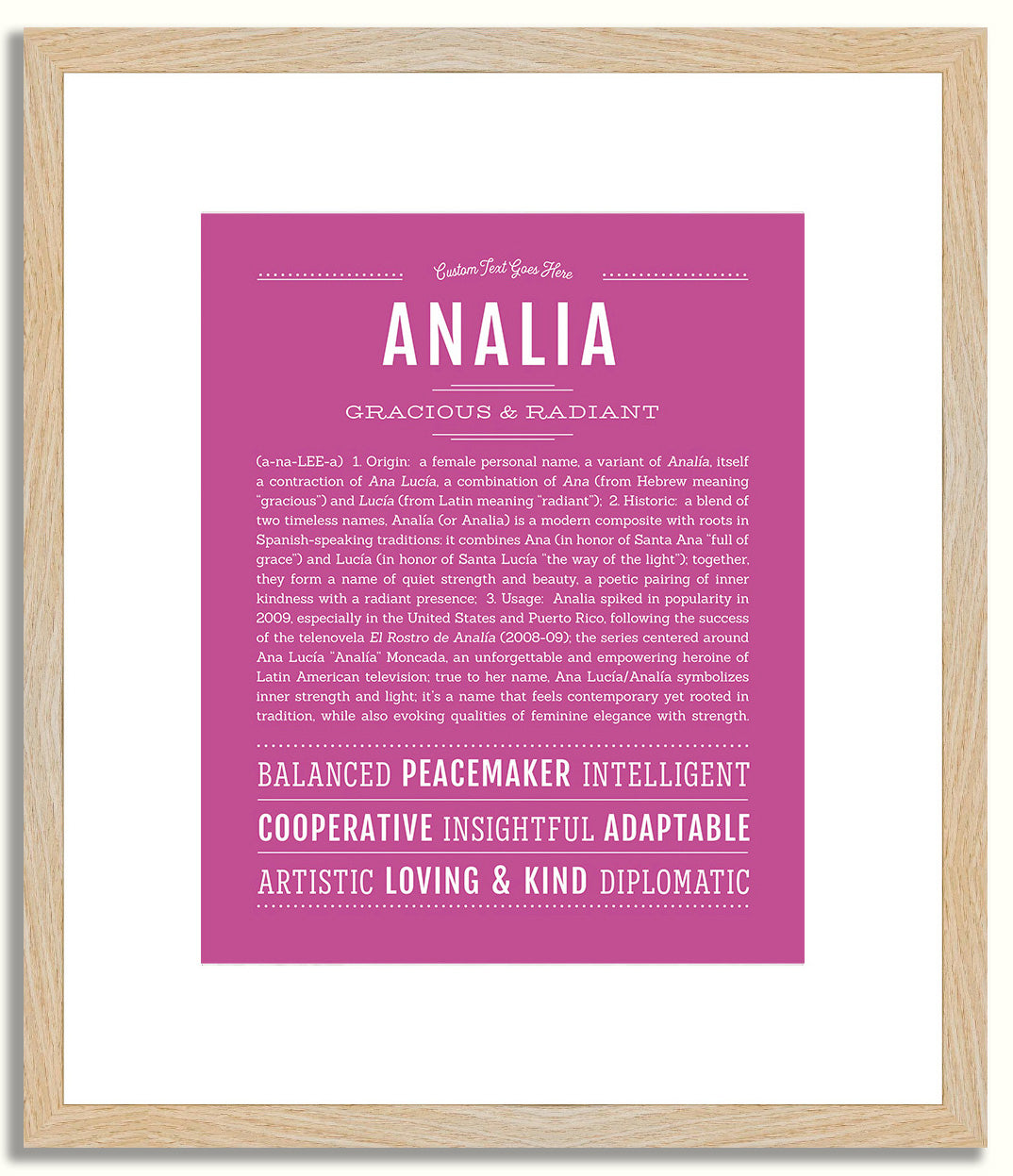 Analia | Name Art Print