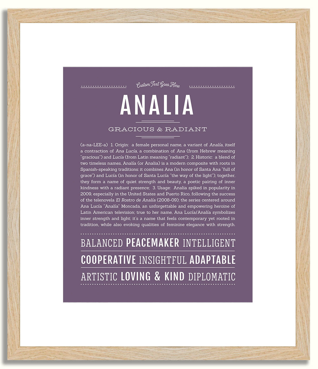 Analia | Name Art Print