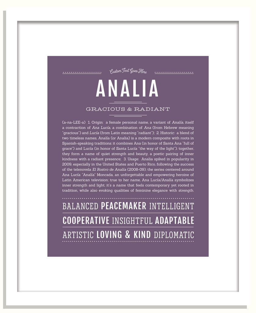 Frame Options | Deep Purple | Black Frame, Matted