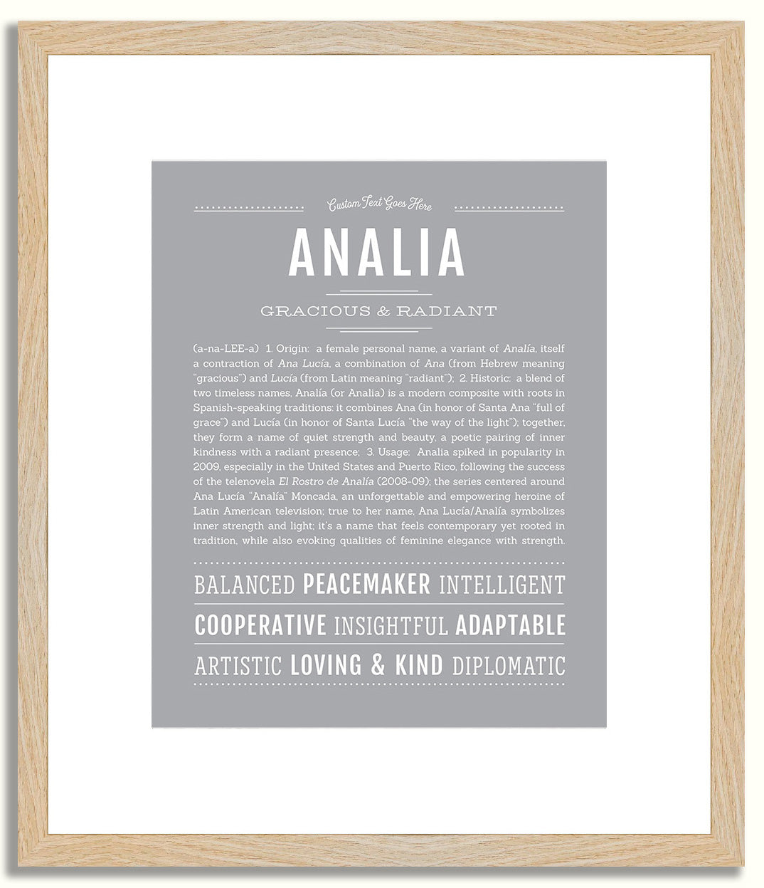 Analia | Name Art Print
