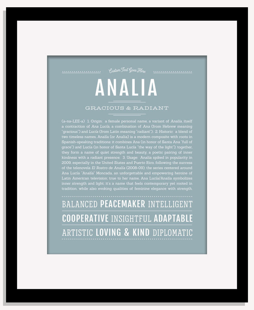 Frame Options | Powder Blue | Maple Frame, Matted