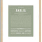 Analia | Name Art Print