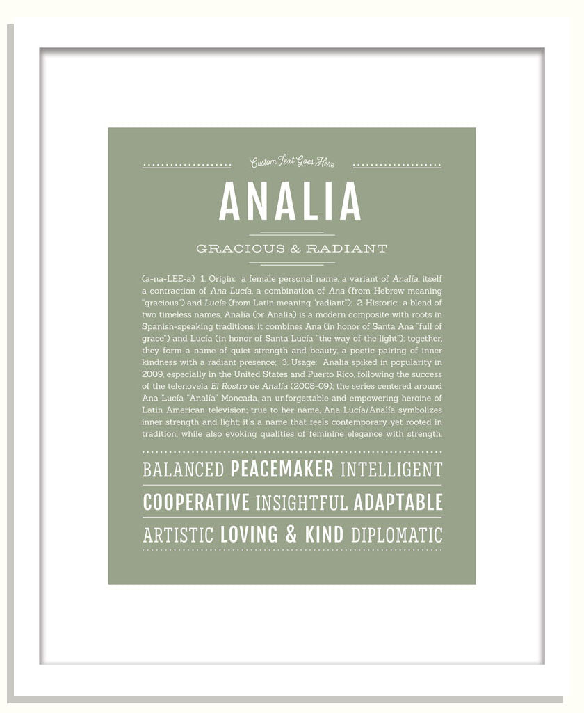 Frame Options | Sage | Black Frame, Matted