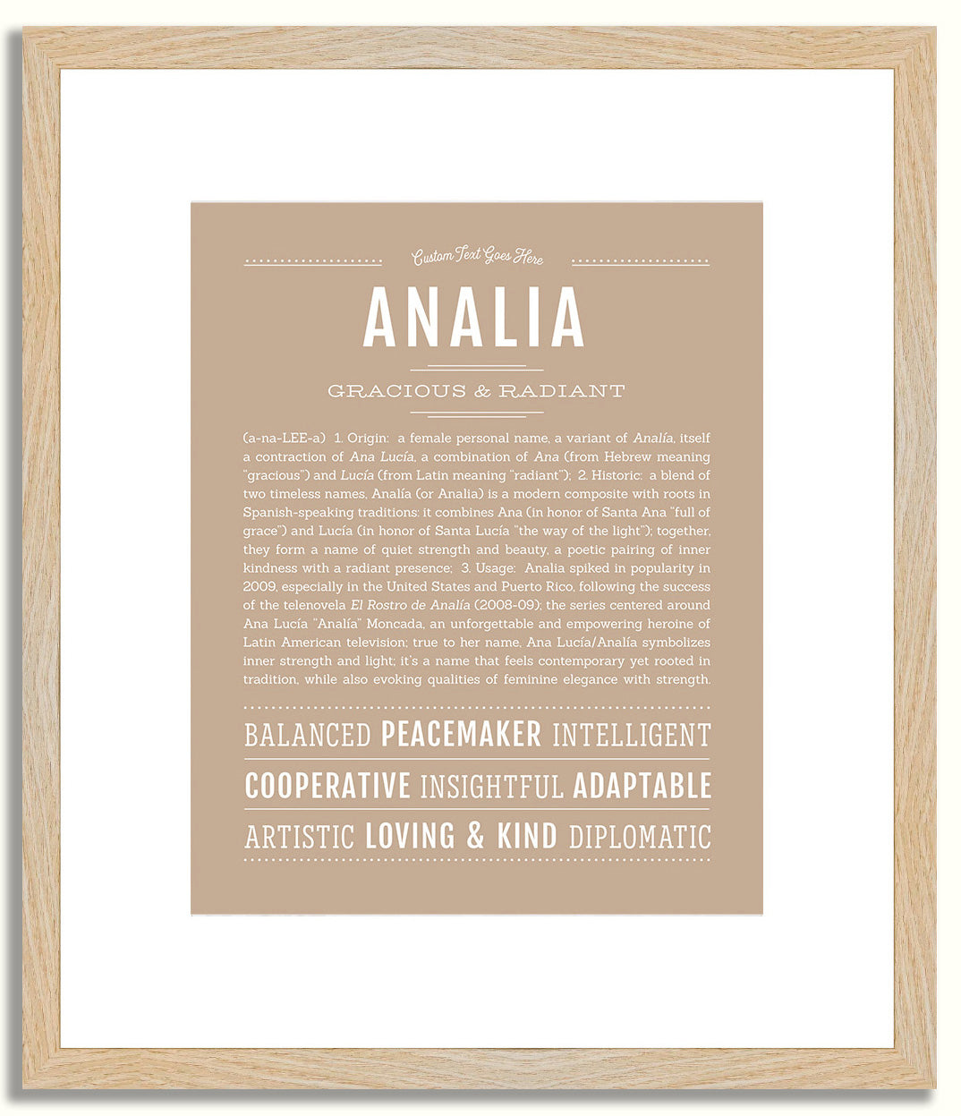 Analia | Name Art Print