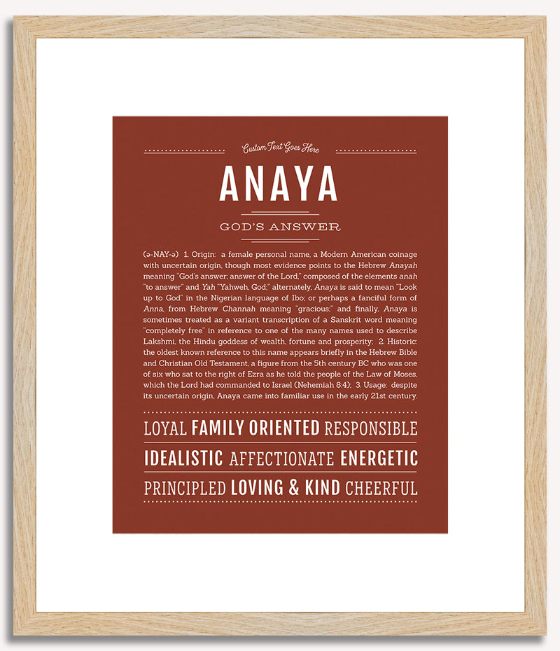 Anaya | Name Art Print