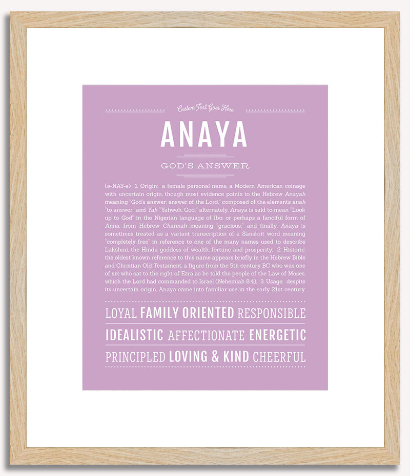 Anaya | Name Art Print