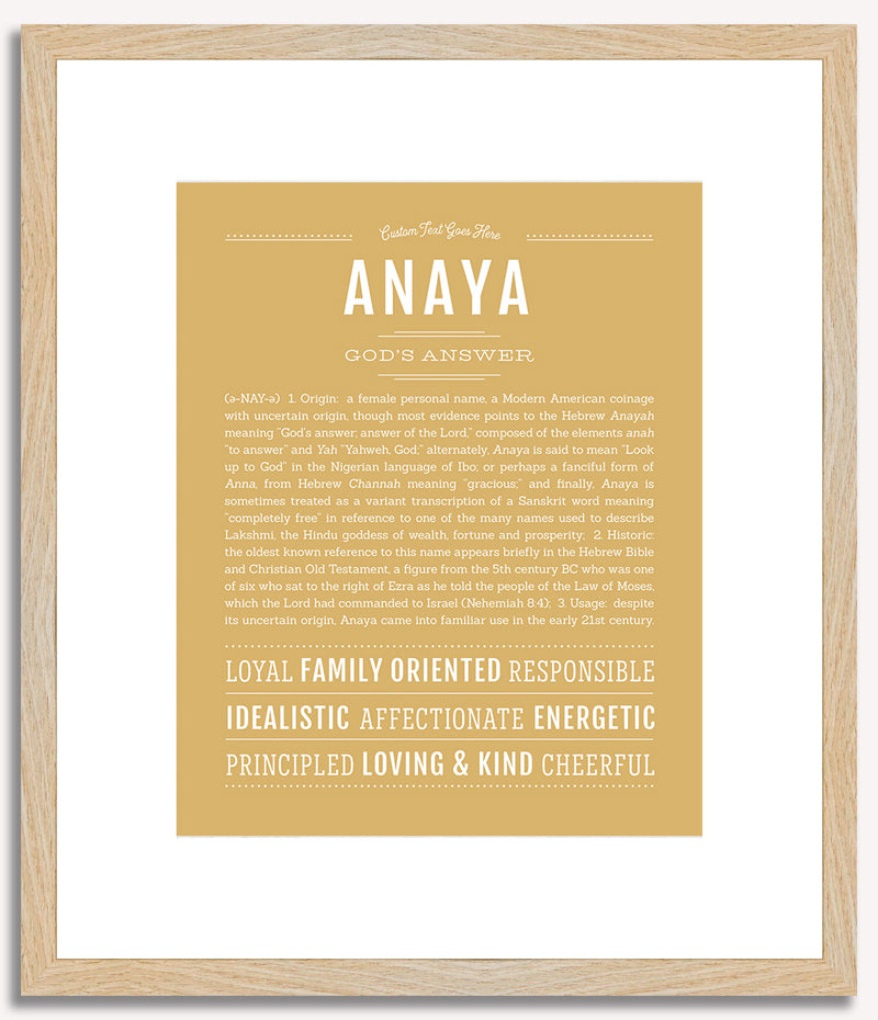 Anaya | Name Art Print