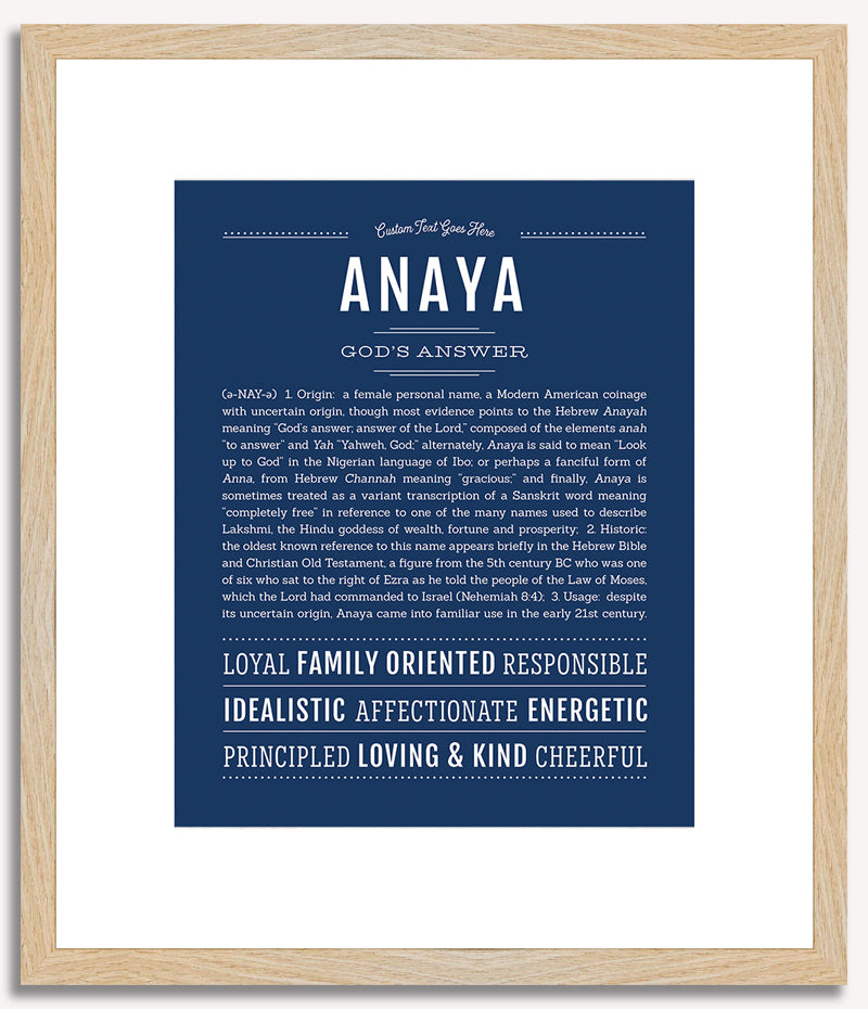 Anaya | Name Art Print