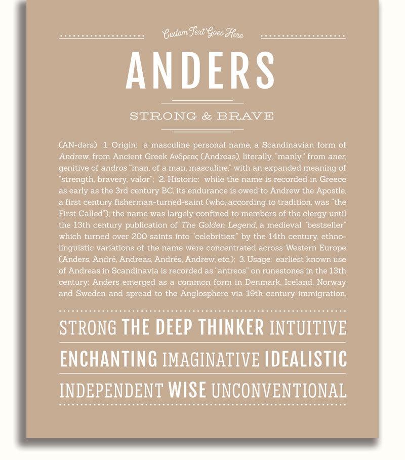 Anders | Name Art Print - Personalized Custom Gifts – Name Stories