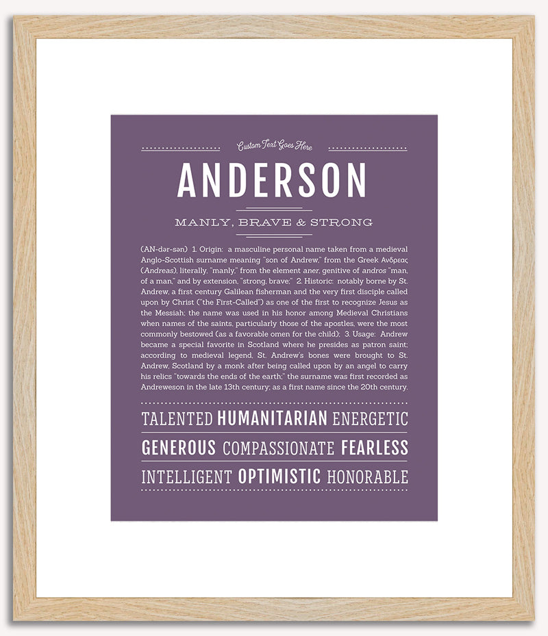 Anderson | Name Art Print