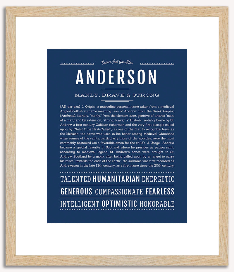 Anderson | Name Art Print