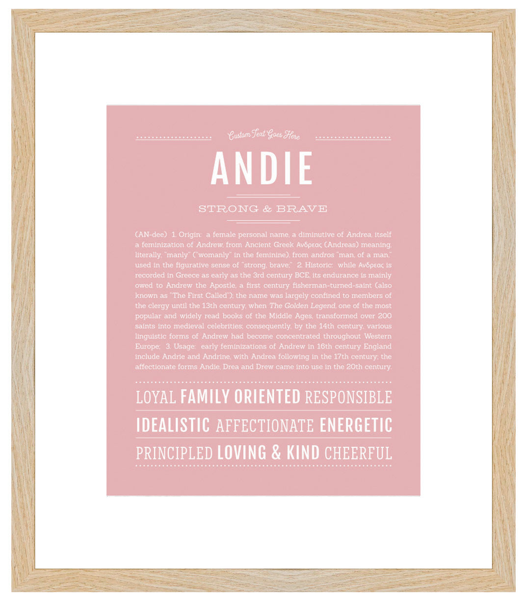 Frame Options | Dusty Rose | Maple Frame, Matted