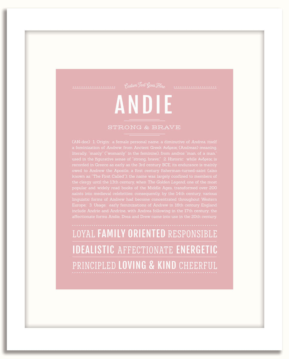 Frame Options | Dusty Rose | White Frame, Matted