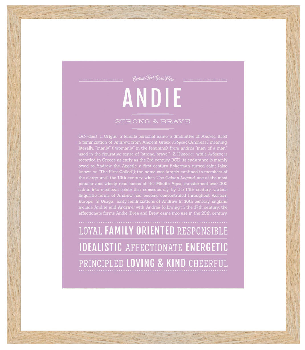 Frame Options | Lilac | Maple Frame, Matted