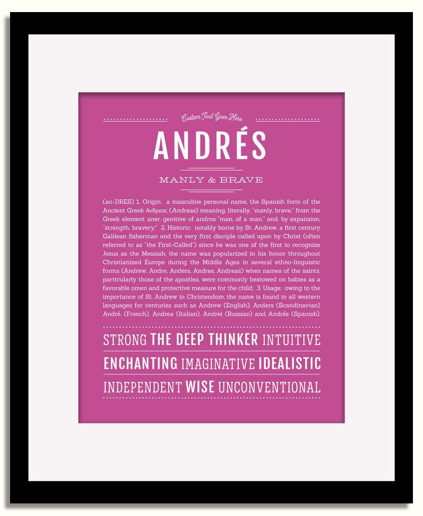 Frame Options | Dark Pink | Black Frame, Matted