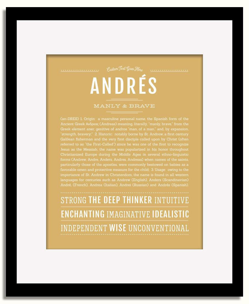 Frame Options | Matte Gold | Black Frame, Matted