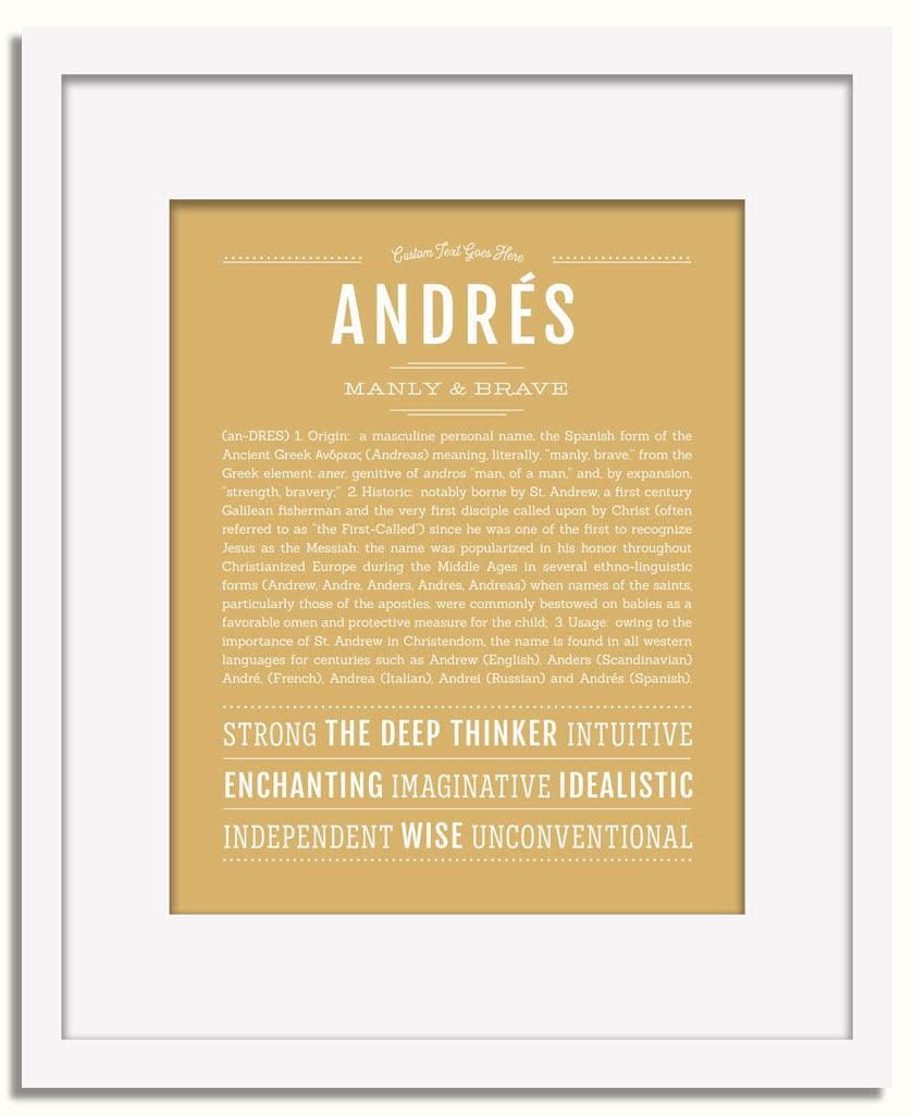 Frame Options | Matte Gold | White Frame, Matted