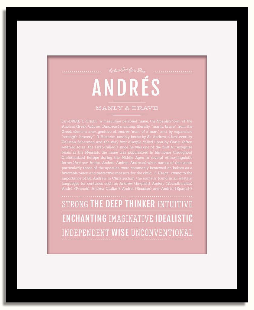 Frame Options | Dusty Rose | Black Frame, Matted