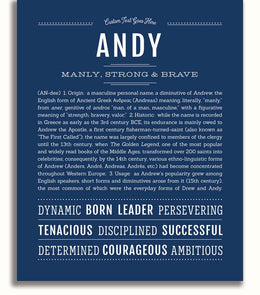 Andy | Name Art Print – Name Stories
