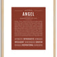 Angel (female) | Name Art Print